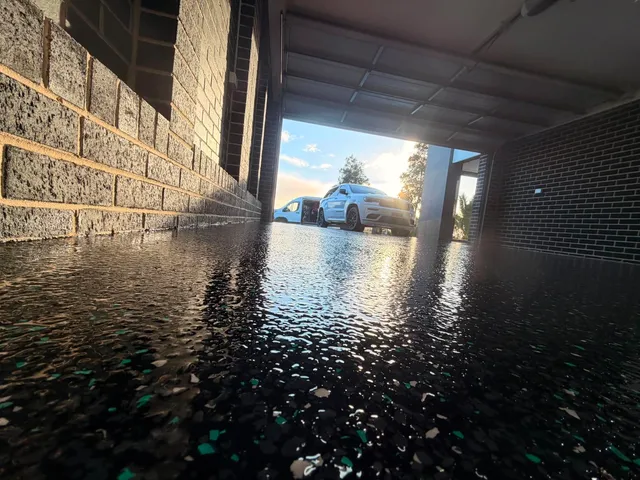 Epoxy commercial floor — Vinnie on site
